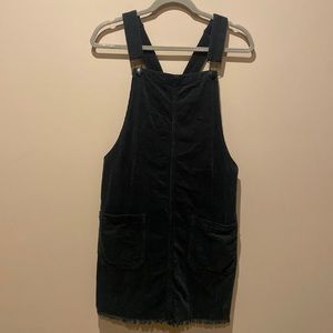 American eagle corduroy overall mini dress